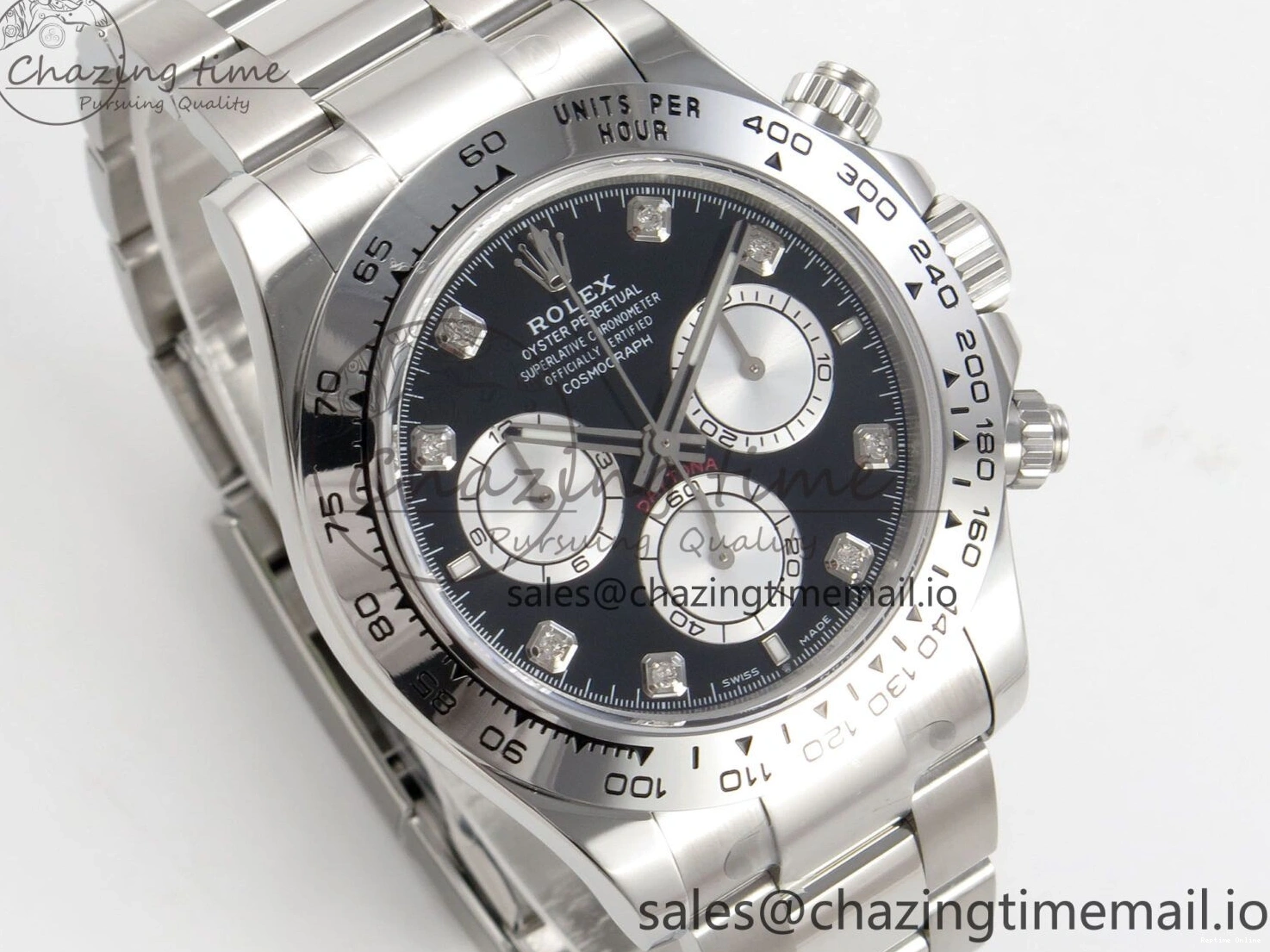 0210 Tailored Daytona 126509 Clean 1:1 Best Edition Black SS Dial on SS Bracelet Super Clone DD 255